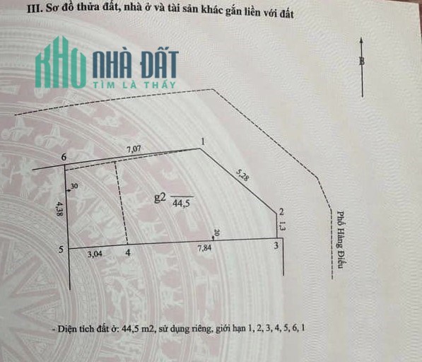VUA MẶT PHỐ: Bán nhà Mặt phố Hàng Điếu: 44,5m 2tg, Mt 12.3m, 58 tỷ, Lô Góc - CAM KẾT THẬT