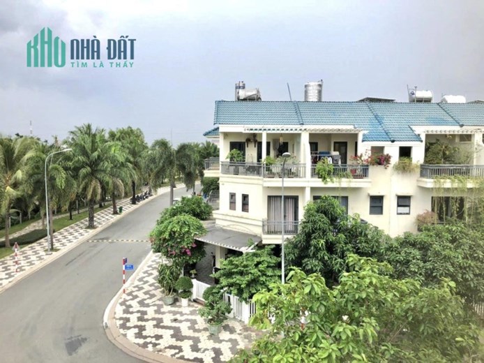 Bán nhà 150m2 Biệt thự 3 tầng góc 2MT ven sông Vườn Lài An Phú Đông Quận 12
