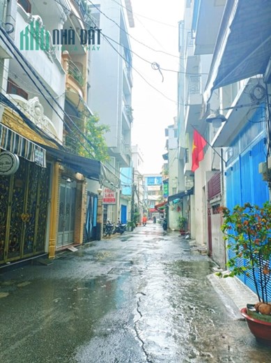 BÁN NHÀ - CMT8 - HẺM 8M  - VUÔNG VỨC -5TẦNG- 9 PHÒNG DOANH THU 30TR/THÁNG - 64M2 -  12.6 TỶ.
