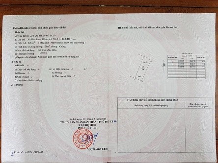 BÁN 2 LÔ ĐẤT ĐƯỜNG 68M VỊ TRÍ TẠI TIÊN TÂN, PHỦ LÝ, HÀ NAM Diện tích 104m2 và 126m2