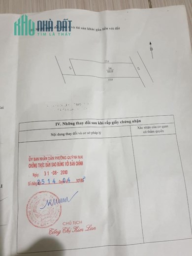 Bán đất Tam Trinh, Hoàng Mai, thoáng trước sau, phân lô ô tô đỗ cửa 60 m2, 7 tỷ 300