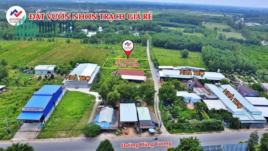 TỪ 2,2 TỶ ĐỂ SỞ HỮU NGAY 1000M2 ĐẤT VƯỜN TẠI NHƠN TRẠCH