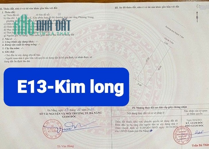 🔴💥Bán đất 2 lô liền kề khu E Kim Long - Đối diện UBND QUẬN