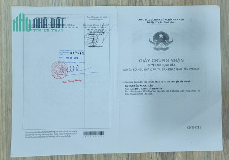 CHÍNH CHỦ BÁN ĐẤT MẶT TIỀN ĐƯỜNG 6m, SÁT ĐƯỜNG NGUYỄN XIỂN, TP THỦ ĐỨC (Q9 CŨ)