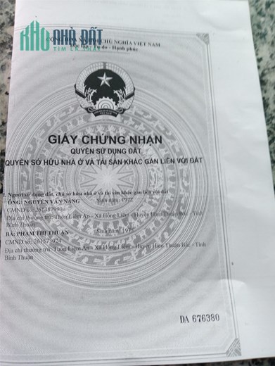 ĐẤT ĐẸP - GIÁ TỐT - CHÍNH CHỦ  Cần Bán Lô Đất Đẹp Hàm Thuận Bắc -  Bình Thuận