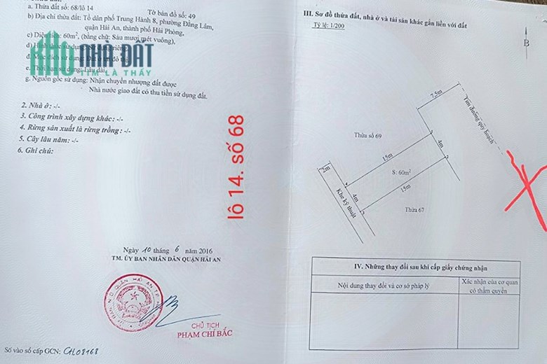Bán đất lô 14 tuyến 2 Lê Hồng Phong, diện tích 60m GIÁ 75 triệu/m cực đẹp