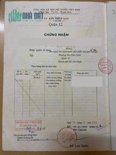 Bán kho SIÊU VIP mặt tiền đường Tân Thới Nhất, P. Tân Thới Nhất, Q12.