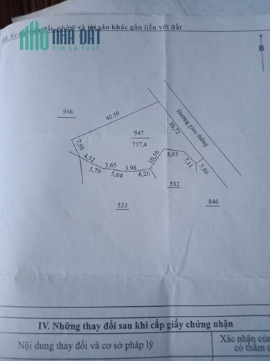( Cực hiếm) bán lô đất bám mặt đường 757 m2 mặt tiền tận 30m cách đường 261 500m đường xe công đánh