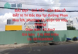 ĐẤT ĐẸP - GIÁ TỐT - Cần Bán LÔ ĐẤT Vị Trí Đắc Địa Tại quận Gò Vấp, TPHCM