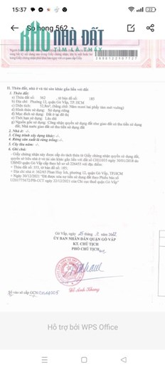 ĐẤT ĐẸP - GIÁ TỐT - Cần Bán LÔ ĐẤT Vị Trí Đắc Địa Tại quận Gò Vấp, TPHCM