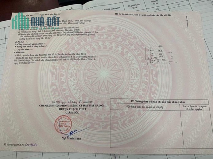 Sổ mới tinh chủ gửi bán 100m2 tại thôn 2 tân xã tổng dt 100m2 mặt tiền 7m2  Giá 2 tỷ gọi ngay em