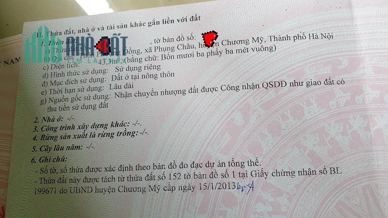 Bán đất chính chủ sổ đỏ mới đét Xã Phụng Châu, Chương Mỹ, Hà Nội, 1,15 tỷ; 0984299511