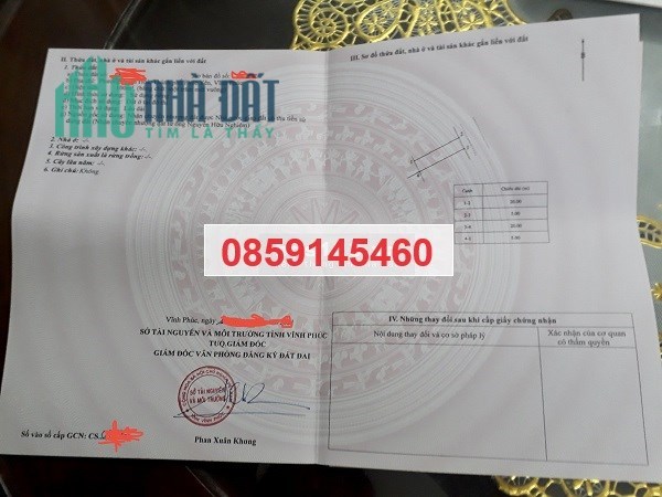 Chính chủ cần bán 2 lô đất nền dự án tại Xuân Hoà, TP.Phúc Yên, Vĩnh Phúc; 0859145460