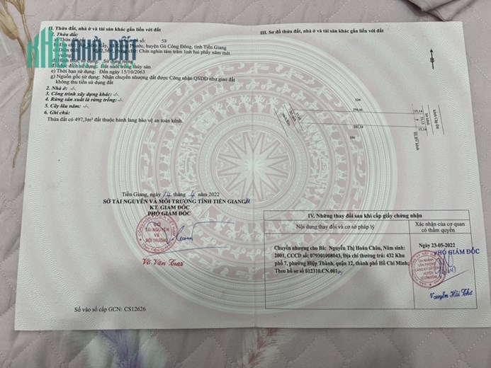 ĐẤT  ĐẸP - GIÁ TỐT - CHÍNH CHỦ Bán Lô Đất Mặt Tiền Biển Tân Thành, Kiểng Phước