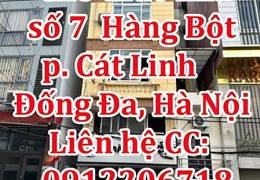 Chính chủ thuê nhà số 7 ngõ Hàng Bột, phường Cát Linh, quận Đống Đa, Hà Nội