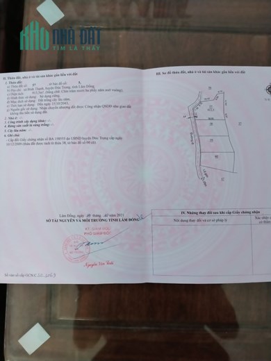 Tôi Chính chủ cần bán đất Xã Bình Thạch, Huyện Đức Trọng, Tỉnh Lâm Đồng.