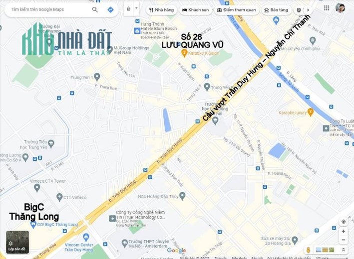 Cho thuê nhà số 28 - Căn góc, ngã tư đường đôi phố Lưu Quang Vũ