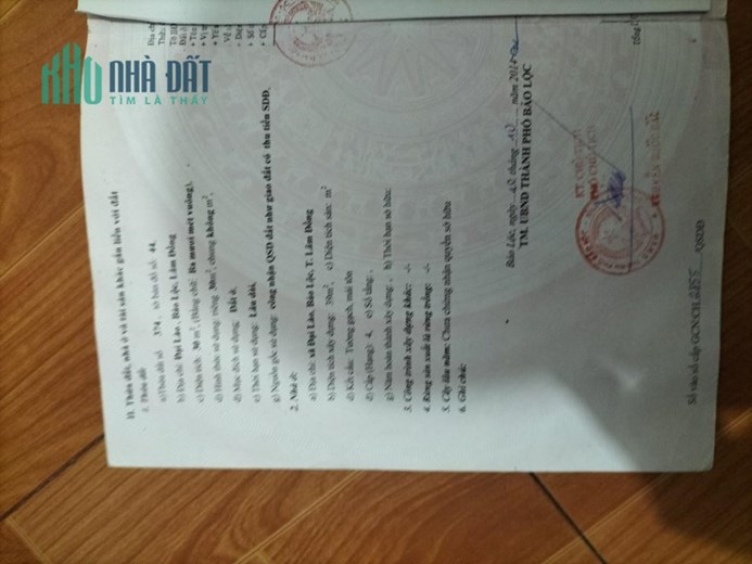 ĐẤT ĐẸP - GIÁ TỐT - Cần Bán Nhanh LÔ ĐẤT 2 Mặt Tiền  Tại Xã Đại Lào, TP Bảo Lộc, Tỉnh Lâm Đồng