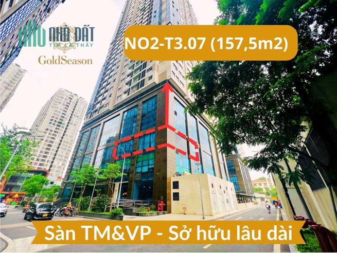 Bán gấp lô góc sàn văn phòng 157,5m2 - Sở hữu lâu dài đỉnh nhất quận Thanh Xuân tiền thuê 470/năm