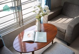 Cho thuê nhà 4 tầng 5PN khép kín , 6 phòng vệ sinh , mặt tiền đường an nhơn 7 , khu phố hàn quốc .