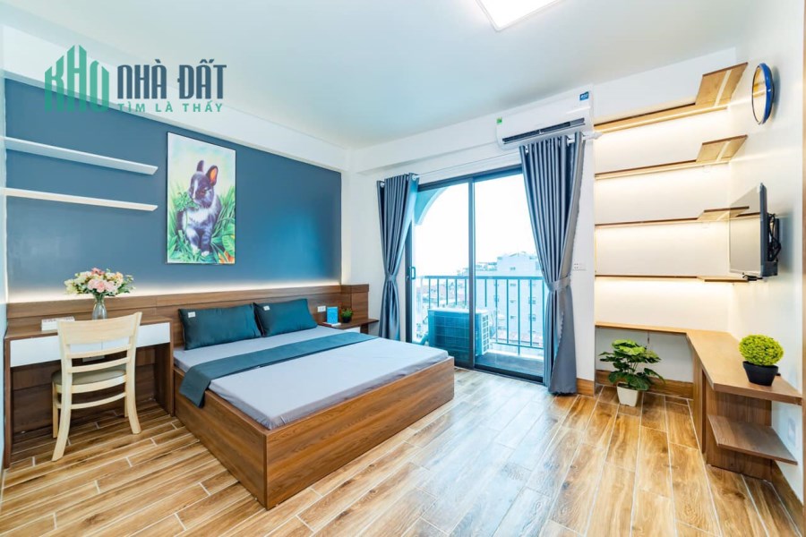 Studio Dương Quảng Hàm, sạch sẽ, TM, full đồ, cửa sổ rộng, 27m2, 4.2 triệu