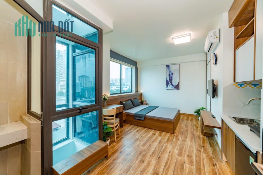 Studio Dương Quảng Hàm, sạch sẽ, TM, full đồ, cửa sổ rộng, 27m2, 4.2 triệu