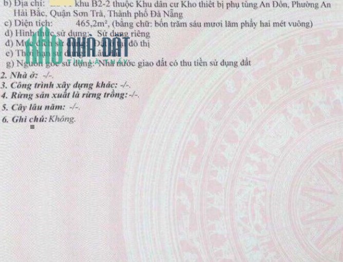 Bán đất 2 mặt tiền Lê Văn Quý & Lý Thánh Tông