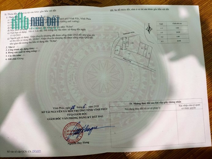 Bán nhà cấp 4 tại Mậu Thông, Khai Quang, Vĩnh Yên