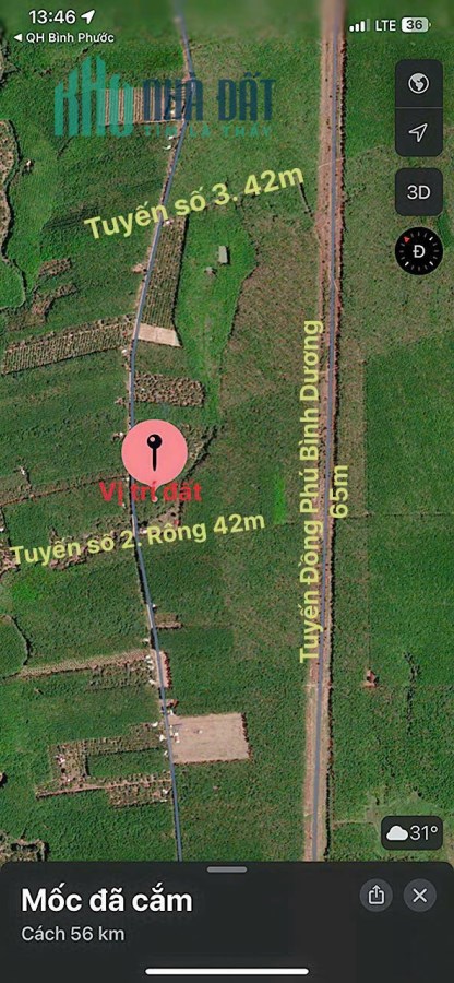 Hơn 1000m2 - Tân Hoà-Đồng Phú