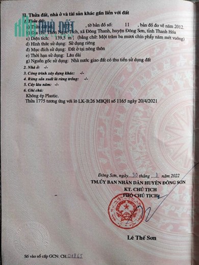 ĐẤT ĐẸP - GIÁ TỐT - Cần Bán Lô Đất  Mặt Tiền Tại  xã  Đông Thanh huyện Đông Sơn tỉnh Thanh Hóa