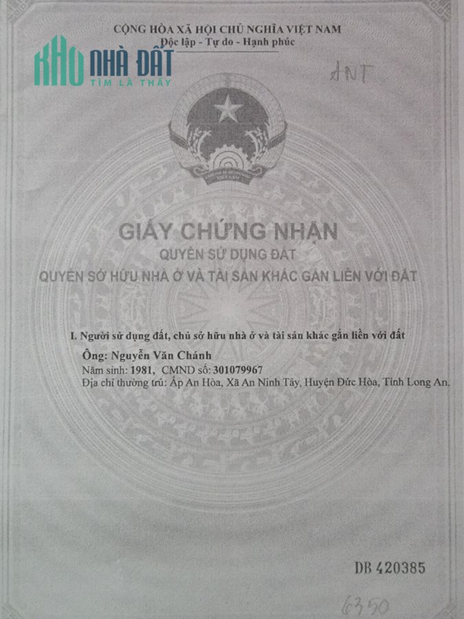 Cần bán gấp Lô Đất thổ cư 307m2 mặt tiền đường nhựa