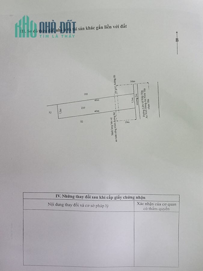 Cần bán gấp Lô Đất thổ cư 300m2 mặt tiền đường nhựa An Ninh 7,5x40m