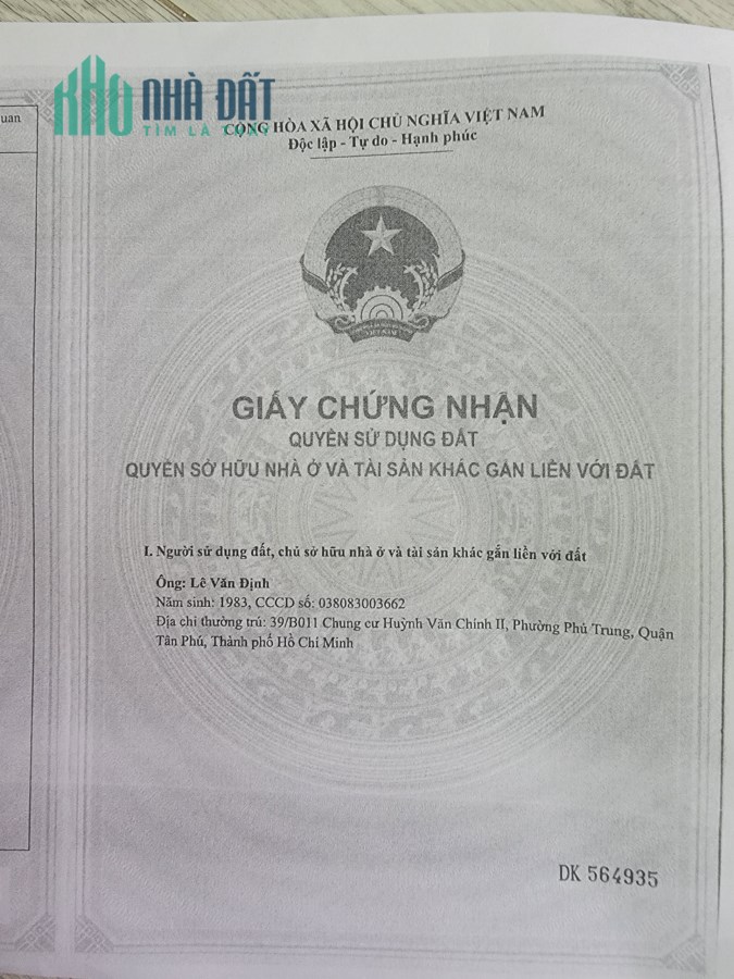 Cần bán gấp Lô Đất 980m2 mặt tiền đường nhựa An Ninh