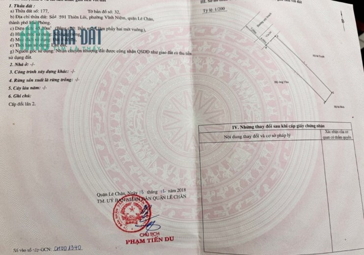 Bán nhà mặt đường 591 Thiên Lôi, 45m 2 tầng GIÁ 4.5 tỉ làm văn phòng cực đẹp