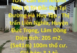 NHÀ VỊ TRÍ ĐẸP - GIÁ TỐT - Cần Bán Nhanh Nhà Vị Trí Đắc Địa Tại Thị trấn Liên Nghĩa, Đức Trọng