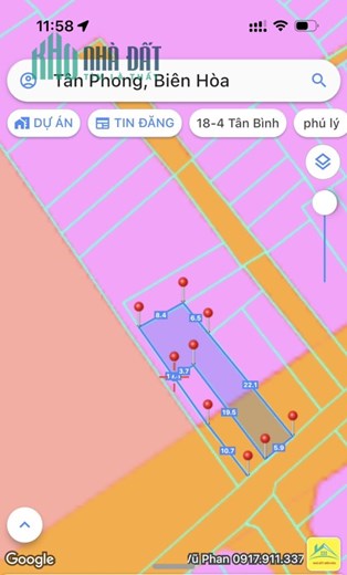 Bán gấp lô đất Nguyễn Ái Quốc, P.Tân Phong, Biên Hoà 5,45 tỷ