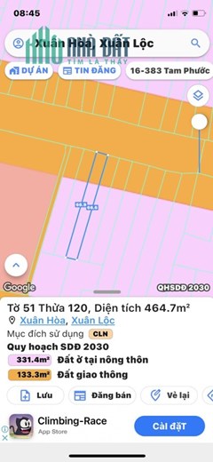 BÁN 464,7M2 ĐẤT MẶT TIỀN QUỐC LỘ 1A TRUNG TÂM XUÂN LỘC