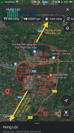 Đất nền KCN Dầu Giây cách SB Long Thành 15 phút