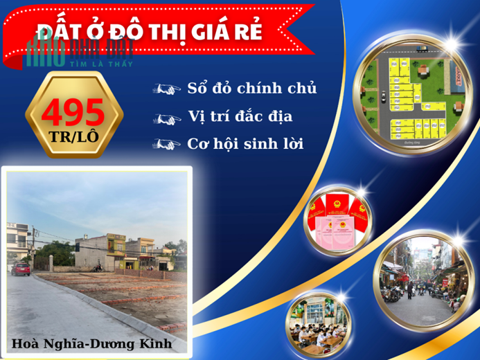 🌞Bán đất cực đẹp giá rẻ cạnh Vinhomes Dương Kinh 495tr bao sổ