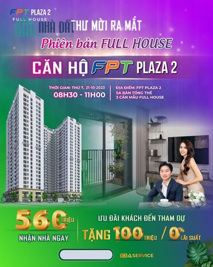 Bán căn hộ 2PN tại FPT PLAZA 2 đường Võ Chí Công, Ngũ Hành Sơn, Đà Nẵng
