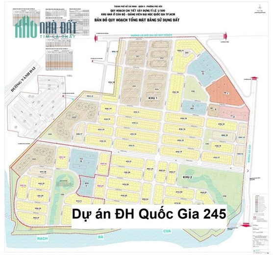 Dự án mới:Chính chủ đứng bán nền đất dự án đại học Quốc Gia 245 phường Phú Hữu quận 9