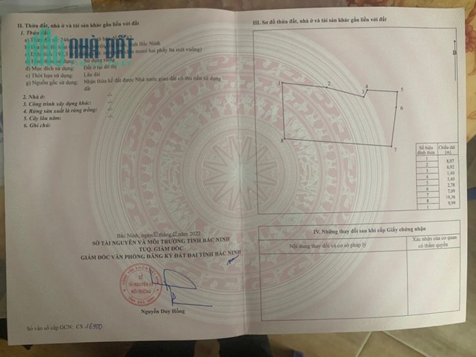 Chính Chủ Cần Bán Lô Đất Mặt Tiền Chính Giữa Thôn Hương Vinh-Giá Rẻ.
