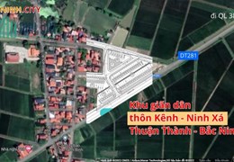 Cho thuê đất dự án thông Kênh - Phường Ninh xá - Thị xã Thuận Thành