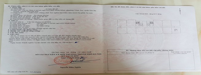 Chính chủ cần bán căn hộ 61,1m2, 2 PN ngõ 622 Minh Khai, Hai Bà Trưng Hà Nội.