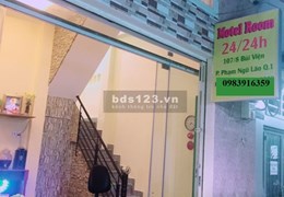 Cho thuê nhà nguyên căn hẻm 107 Bùi Viện, Phường Cầu Ông Lãnh, Quận 1