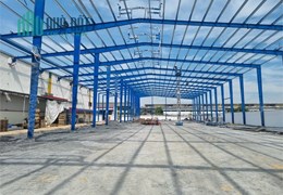 nhà xưởng đẹp,  sẵn xưởng cho thuê sản xuất liền. có sẵn điện 3fa. chiều cao 9m