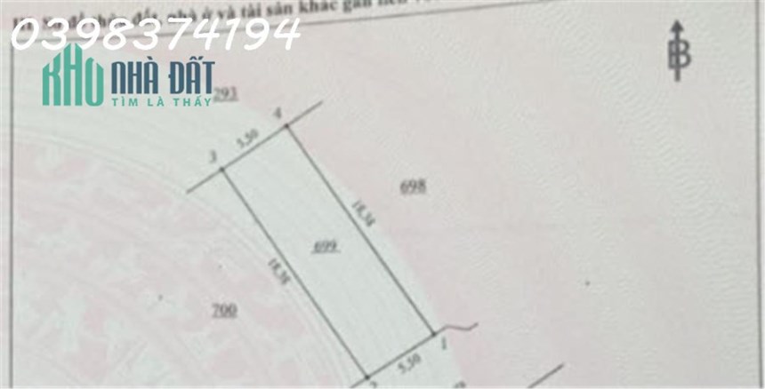 100m2 Đất Vân trì, vân nội kích thước 5x20 vuông đẹp phong thuỷ tốt
