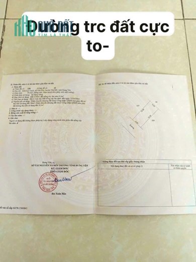 ĐẤT CHÍNH CHỦ - SỔ ĐỎ - Bán Gấp Lô Đất ĐẹpTại Yên Phú-Yên Mỹ