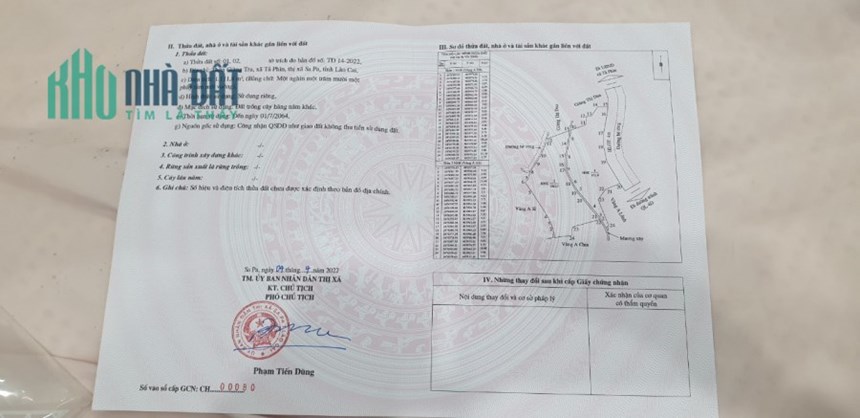 Đất nền Tả Phìn, Sapa view thung lũng cực đẹp,kinh doanh du lịch thu lợi nhuận cao