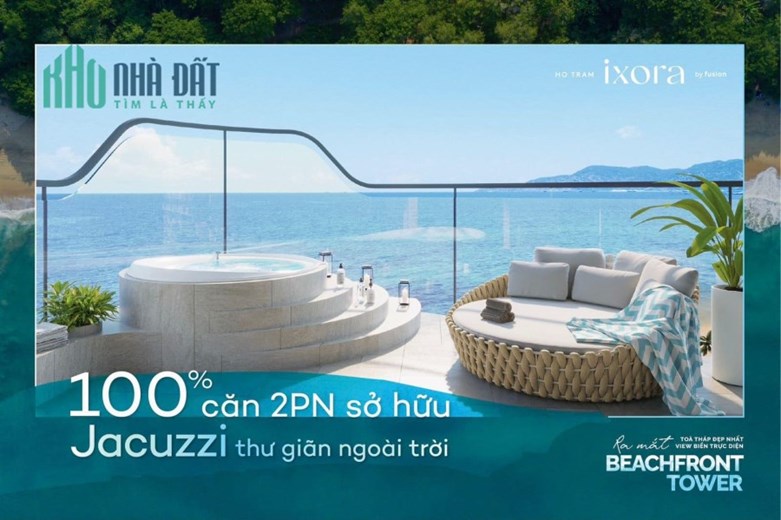Tòa Tháp BEACHFRONT Siêu HOT Cuối Cùng Tại IXORA HỒ TRÀM - Hồ Bơi & Jacuzzi Ngoài Trời